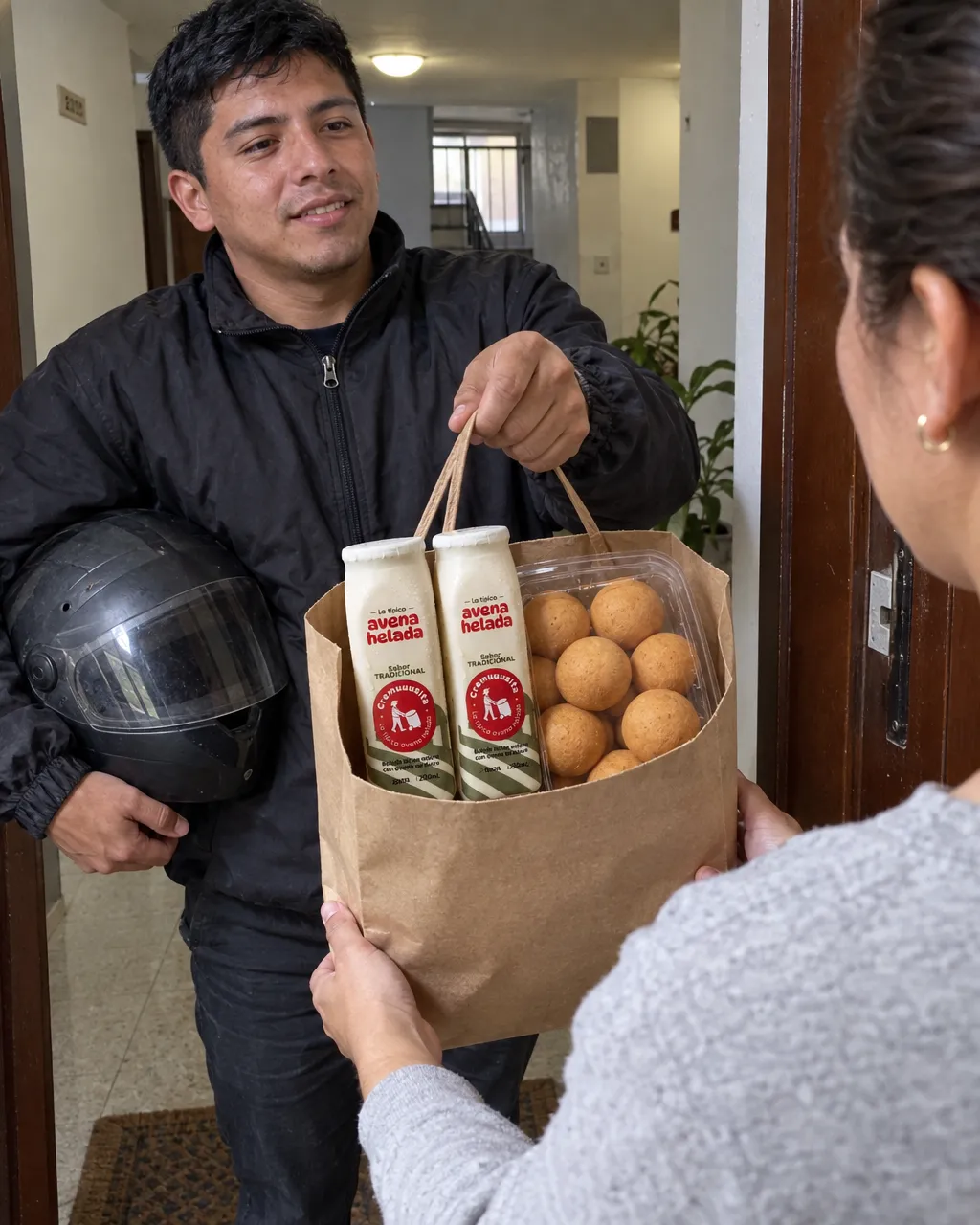 Entrega de un pedido de avena